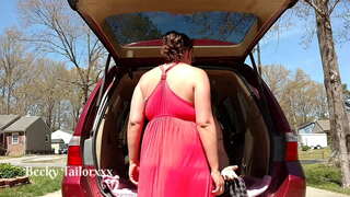 ���ഷ്ട പൊതു fuck in the driveway in broad daylight