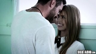 Sexy babe sucked big doirbh penis